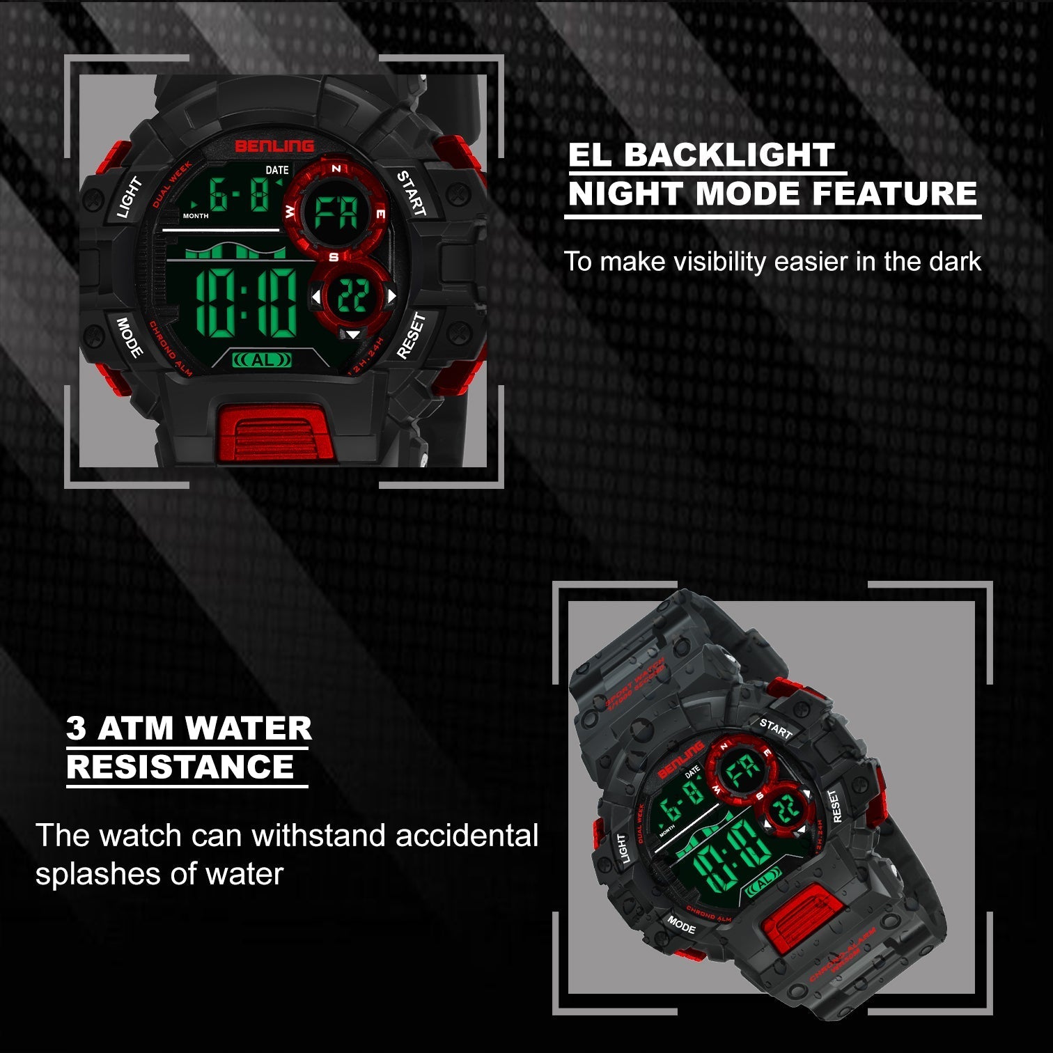 Military Watches for Men with Stopwatch | Calendar | Alarm | Sports Formal Casual Wear | 6053