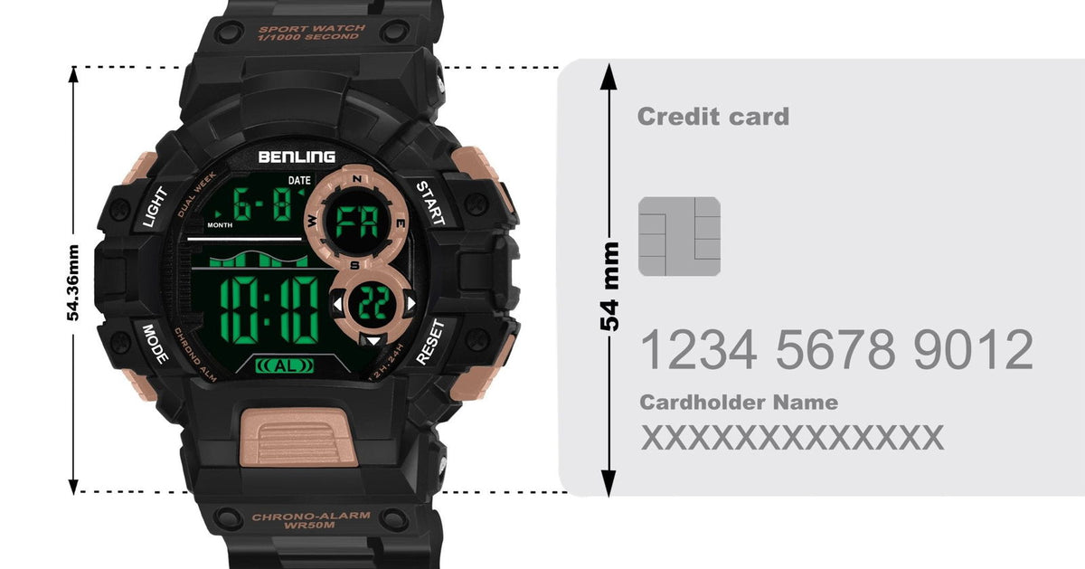 Military Watches for Men with Stopwatch | Calendar | Alarm | Sports Formal Casual Wear | 6053 - Benling
