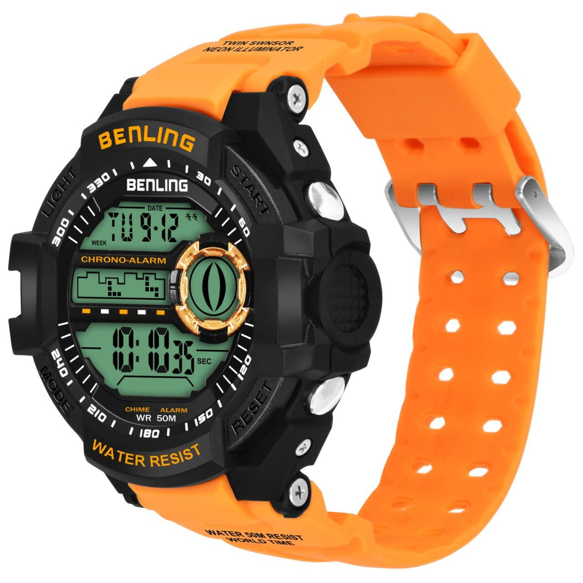 Multifunctional Digital Watch Shockproof with Stopwatch | Calendar | Alarm | Sports – Formal Casual Wear | 6055 - Benling