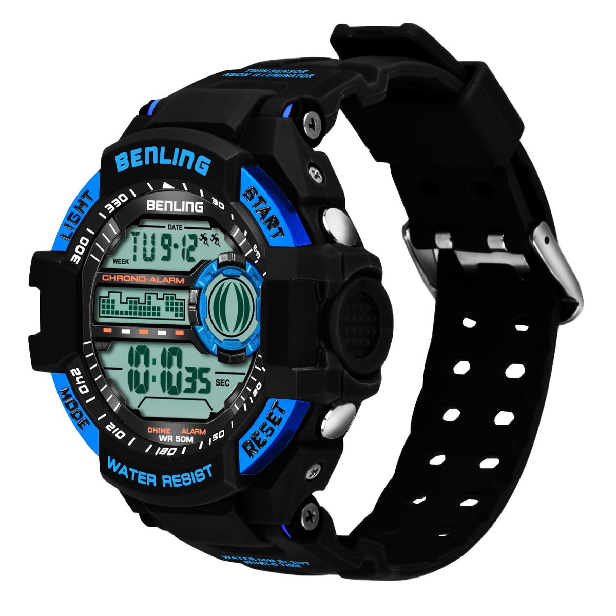 Multifunctional Digital Watch Shockproof with Stopwatch | Calendar | Alarm | Sports – Formal Casual Wear | 6055 - Benling