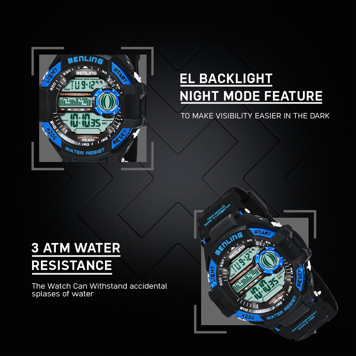 Multifunctional Digital Watch Shockproof with Stopwatch | Calendar | Alarm | Sports – Formal Casual Wear | 6055