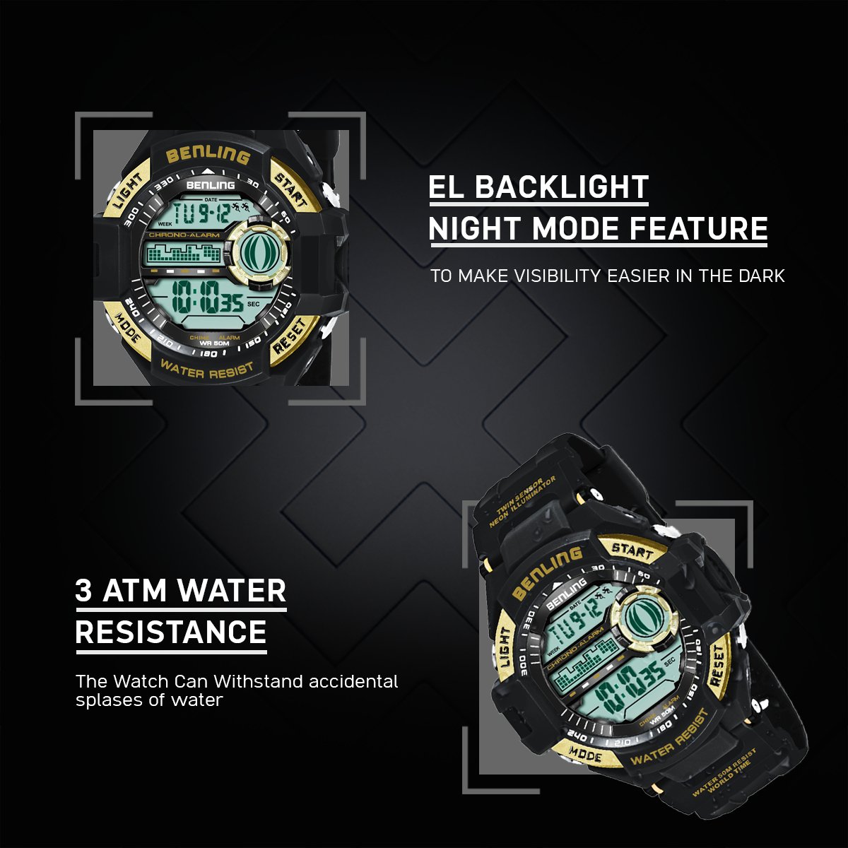 Multifunctional Digital Watch Shockproof with Stopwatch | Calendar | Alarm | Sports – Formal Casual Wear | 6055