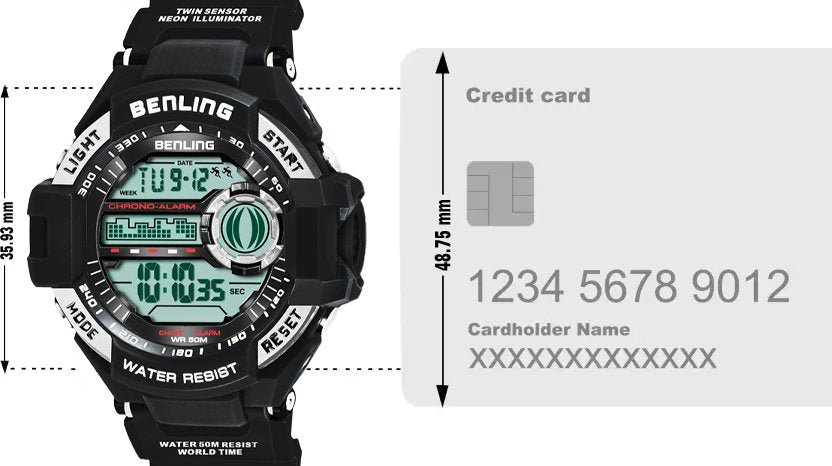 Multifunctional Digital Watch Shockproof with Stopwatch | Calendar | Alarm | Sports – Formal Casual Wear | 6055