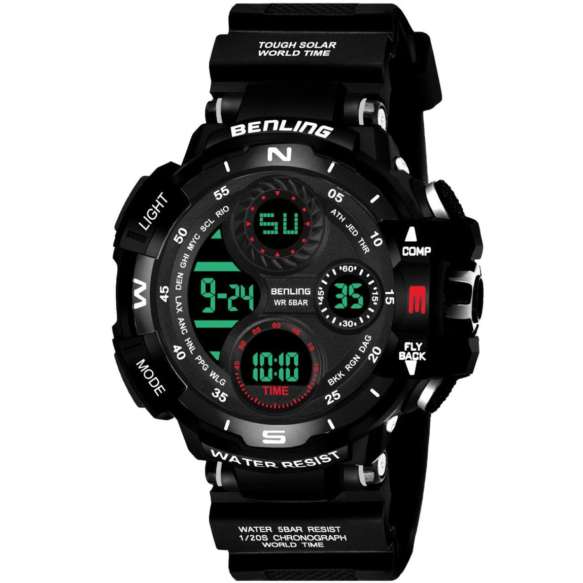 Digital watch with stopwatch sale