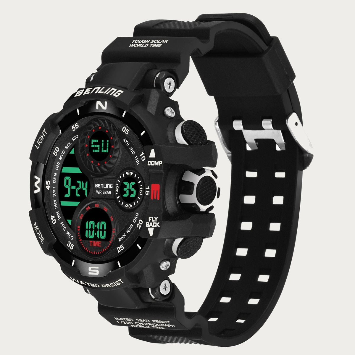 Multifunctional Digital Watch with Stopwatch | Calendar | Alarm | Sports | Backlight | 6062 - Benling