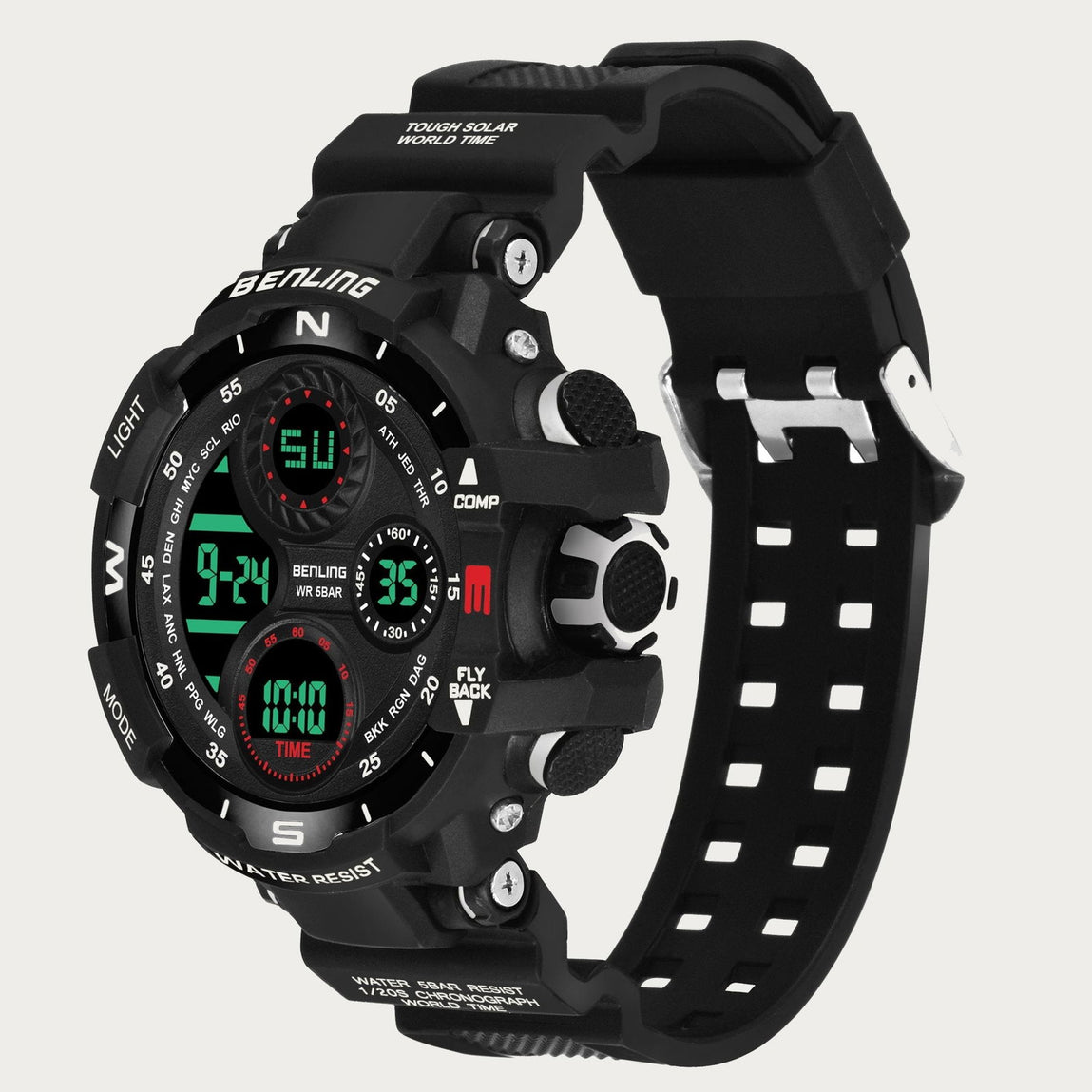 Multifunctional Digital Watch with Stopwatch Calendar Alarm Spor Benling