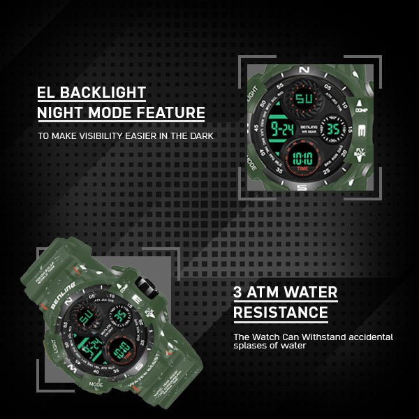 Multifunctional Digital Watch with Stopwatch | Calendar | Alarm | Sports | Backlight | 6062