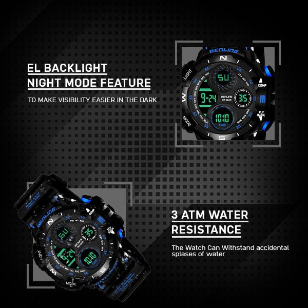 Multifunctional Digital Watch with Stopwatch | Calendar | Alarm | Sports | Backlight | 6062