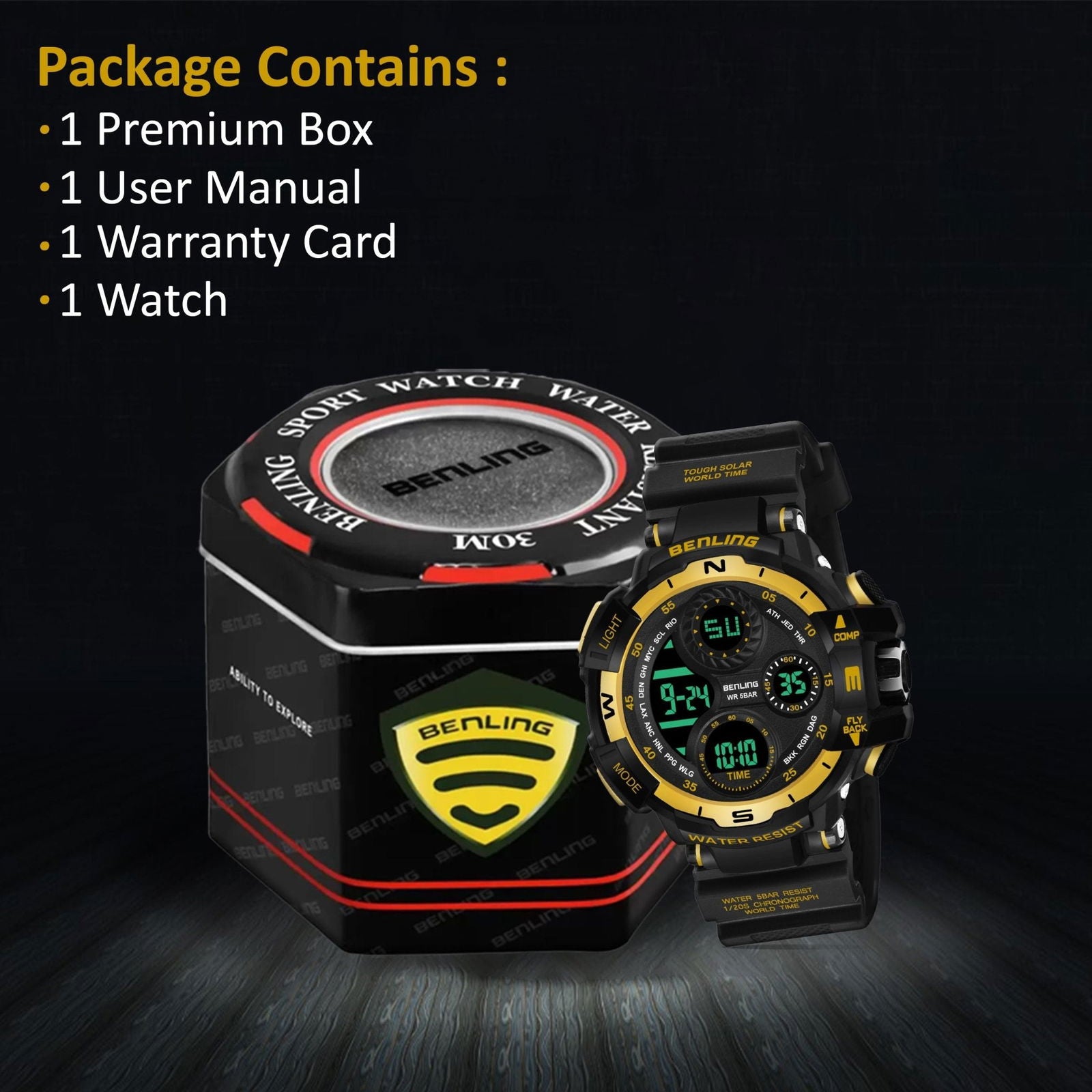 Multifunctional Digital Watch with Stopwatch | Calendar | Alarm | Sports | Backlight | 6062