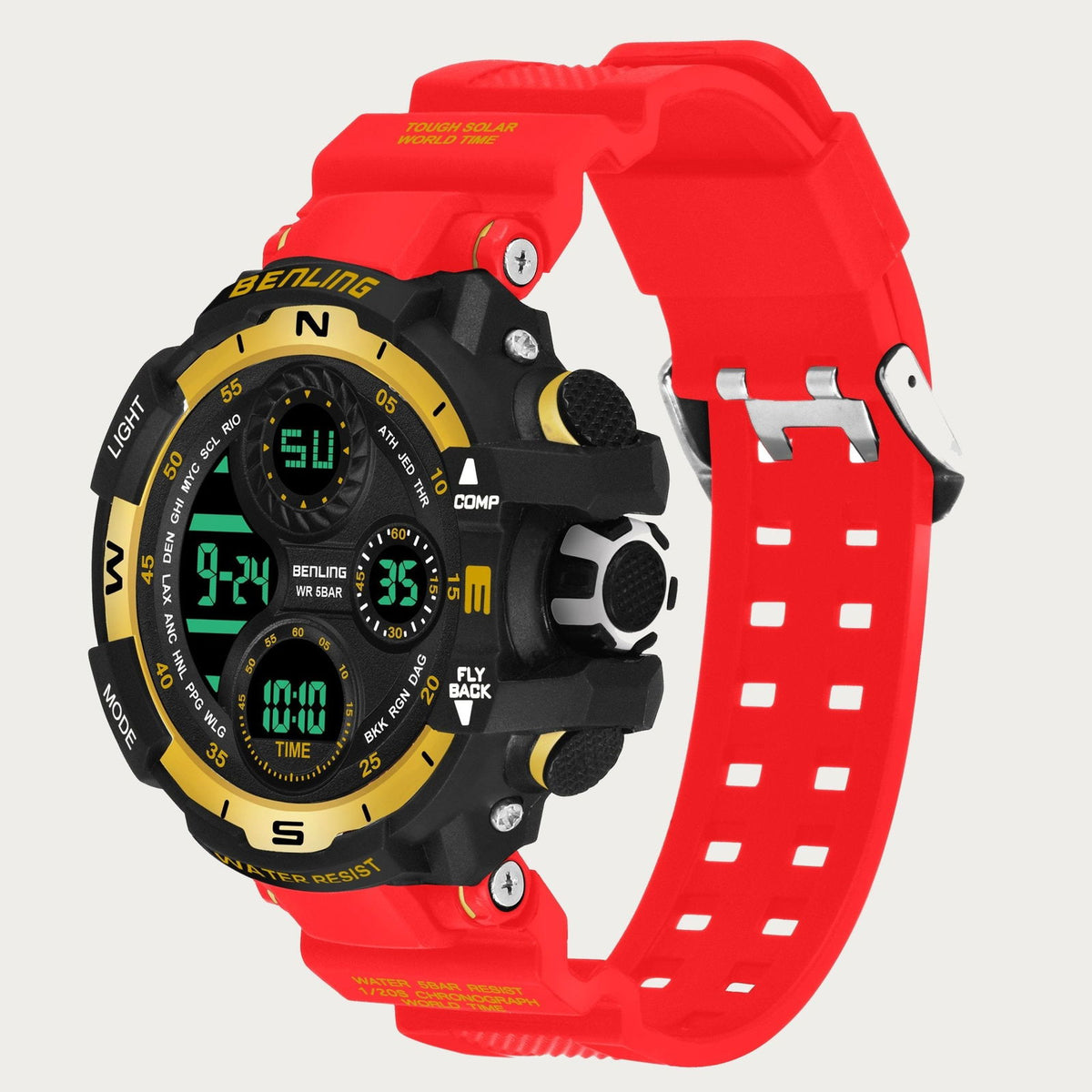 Multifunctional Digital Watch with Stopwatch | Calendar | Alarm | Sports | Backlight | 6062 - Benling