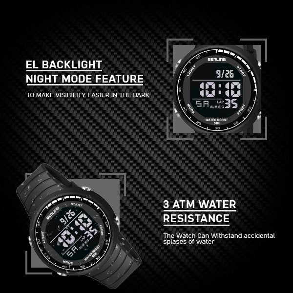 Multifunctional Digital Watch with Stopwatch | Calender | Alarm | Sports – Formal Casual Wear | 6061