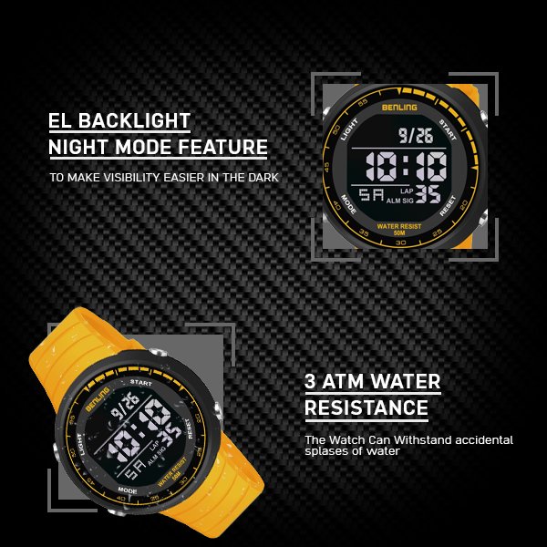 Multifunctional Digital Watch with Stopwatch | Calender | Alarm | Sports – Formal Casual Wear | 6061