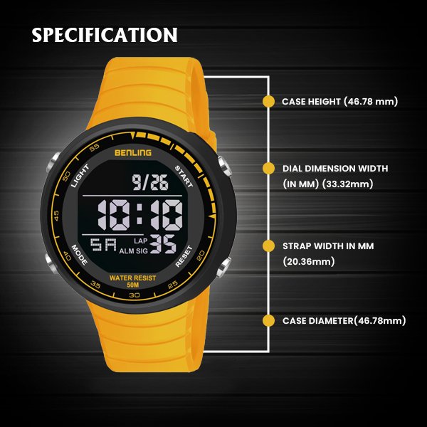 Multifunctional Digital Watch with Stopwatch | Calender | Alarm | Sports – Formal Casual Wear | 6061