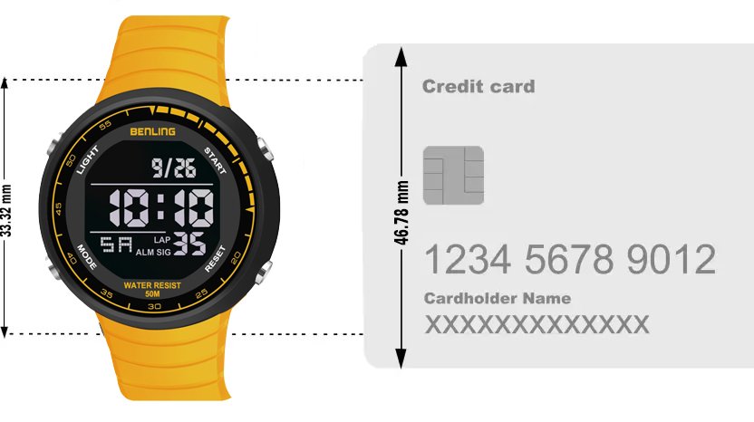 Multifunctional Digital Watch with Stopwatch | Calender | Alarm | Sports – Formal Casual Wear | 6061 - Benling