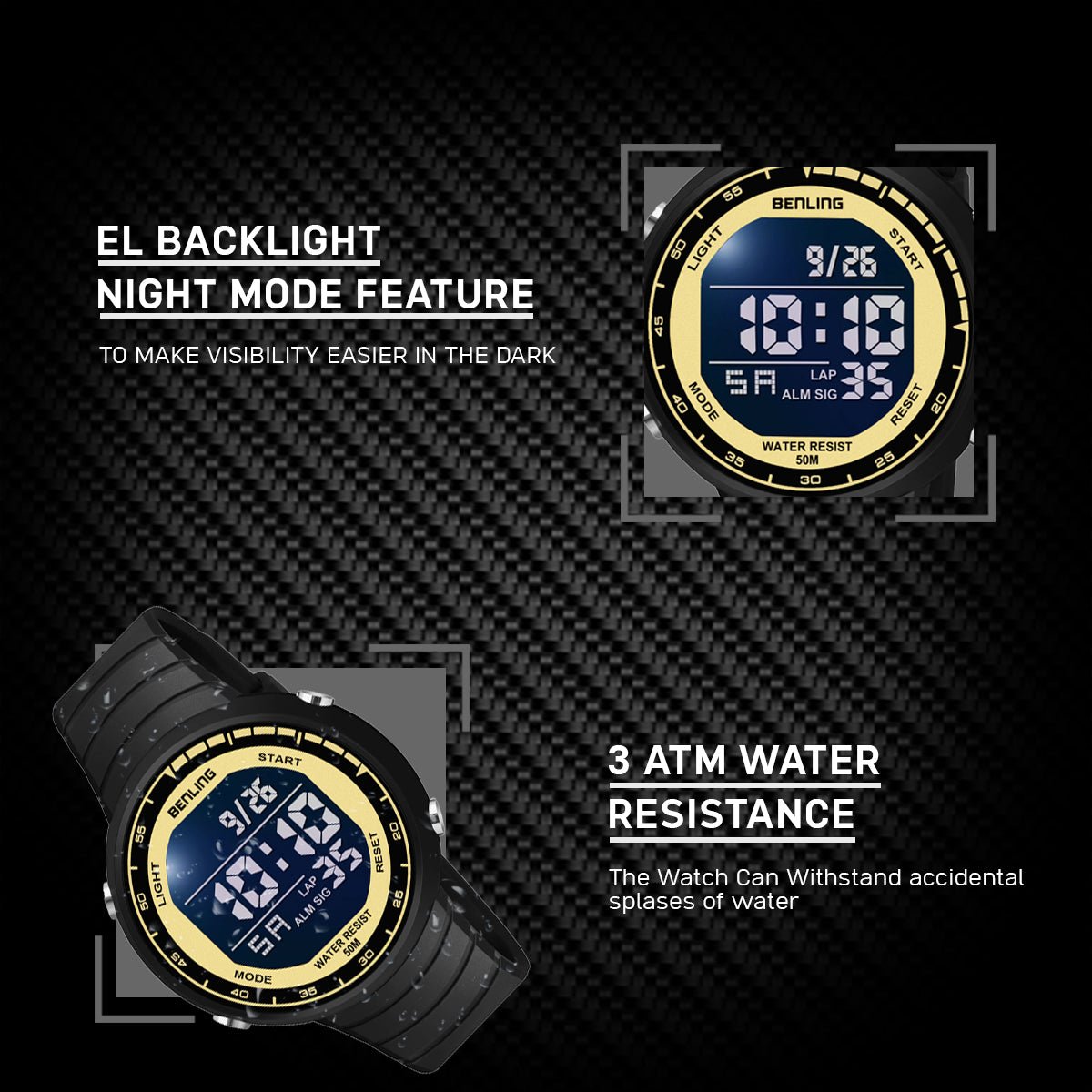 Multifunctional Digital Watch with Stopwatch | Calender | Alarm | Sports – Formal Casual Wear | 6061