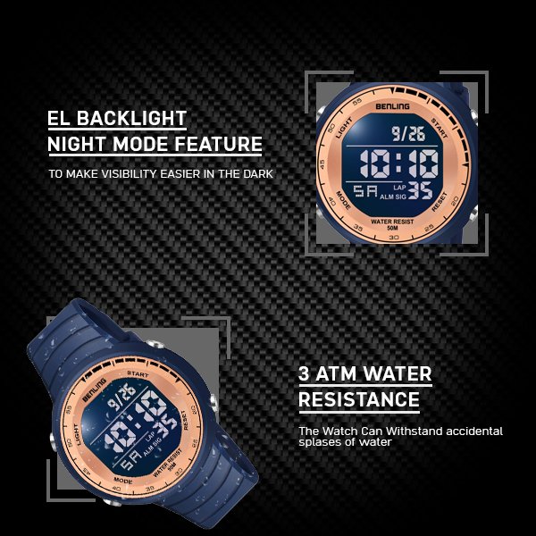 Multifunctional Digital Watch with Stopwatch | Calender | Alarm | Sports – Formal Casual Wear | 6061