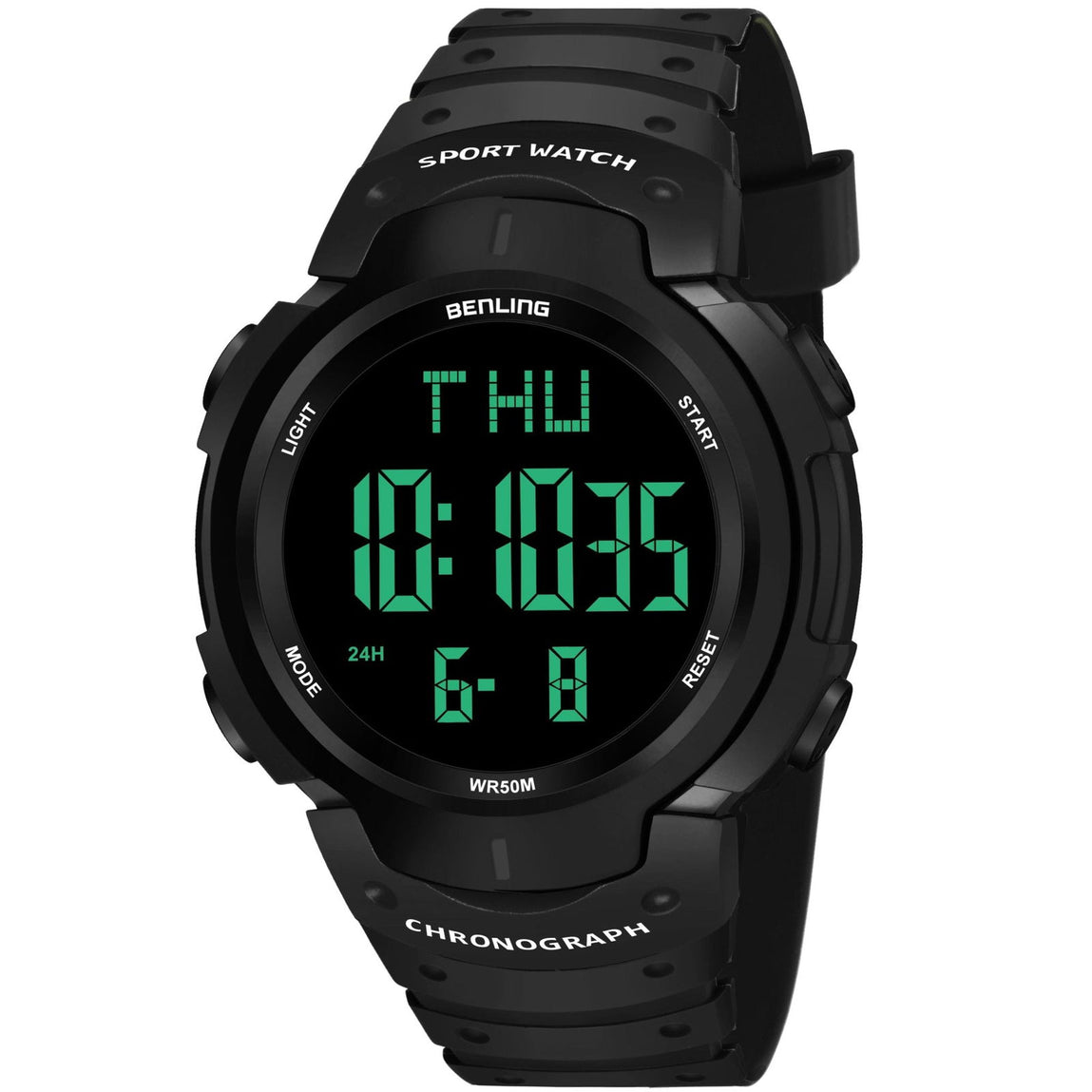 Multifunctional Digital Watches for Men Waterproof Calendar Day Benling