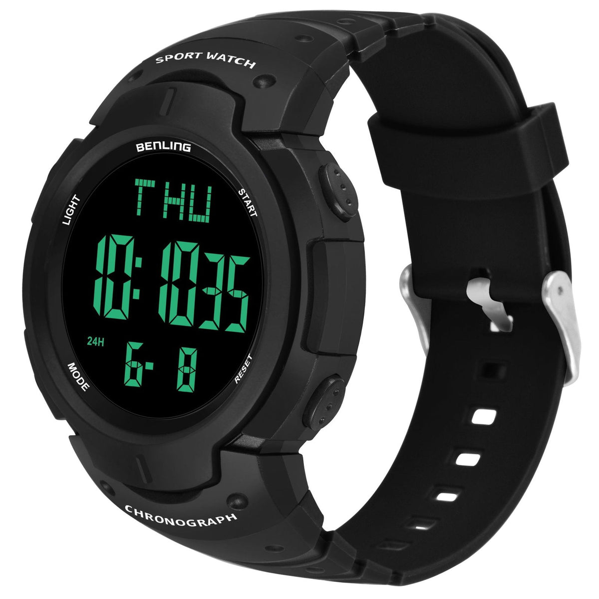 Multifunctional Digital Watches for Men | Waterproof | Calendar | Day Date Function | 6050 - Benling