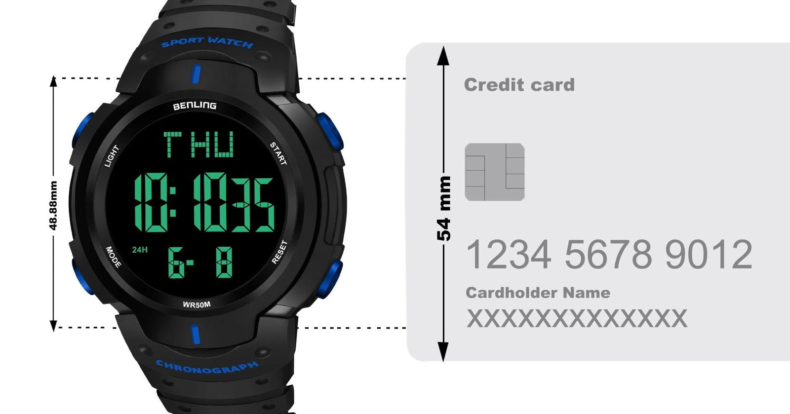 Multifunctional Digital Watches for Men | Waterproof | Calendar | Day Date Function | 6050