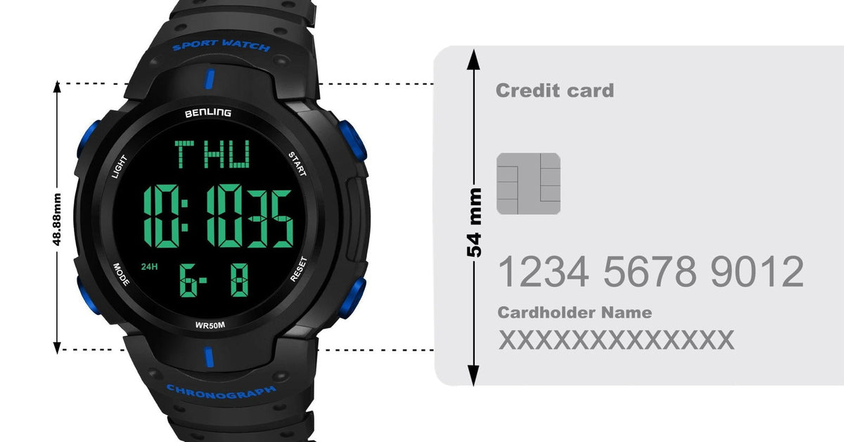 Multifunctional Digital Watches for Men | Waterproof | Calendar | Day Date Function | 6050 - Benling