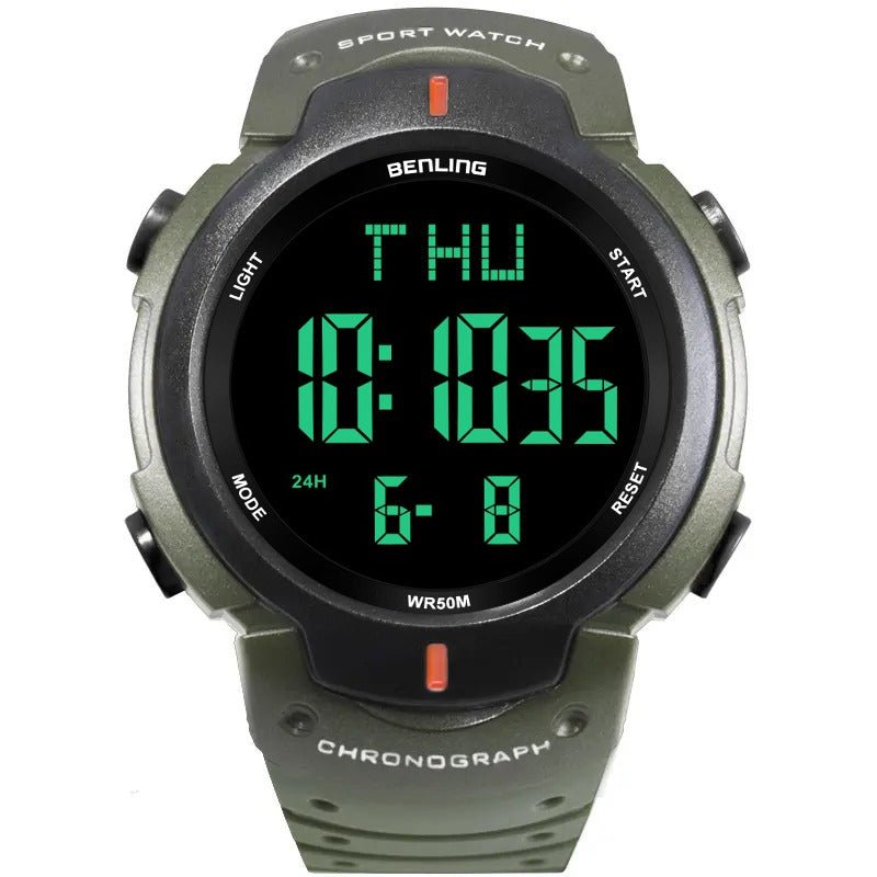 Multifunctional Digital Watches for Men | Waterproof | Calendar | Day Date Function | 6050 - Benling