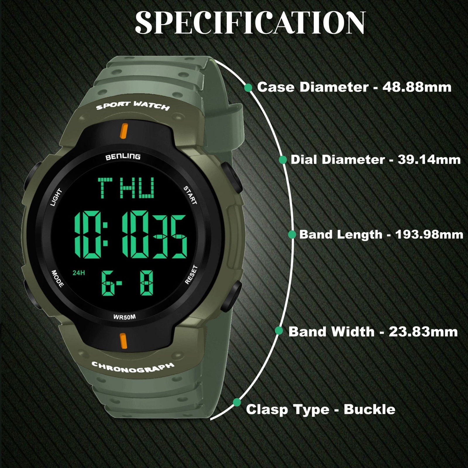 Multifunctional Digital Watches for Men | Waterproof | Calendar | Day Date Function | 6050