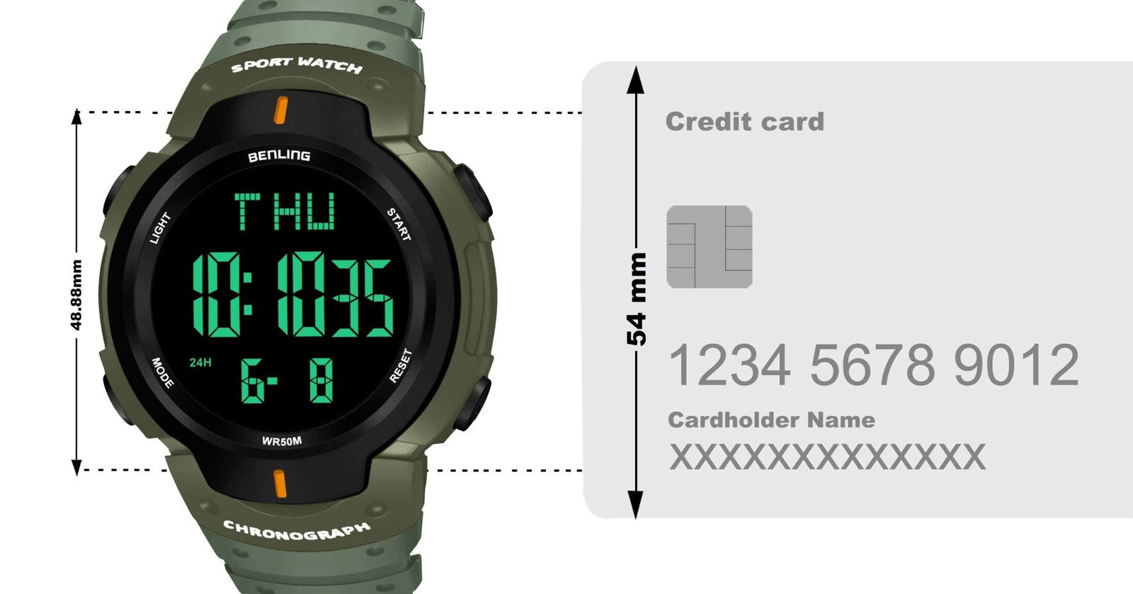 Multifunctional Digital Watches for Men | Waterproof | Calendar | Day Date Function | 6050