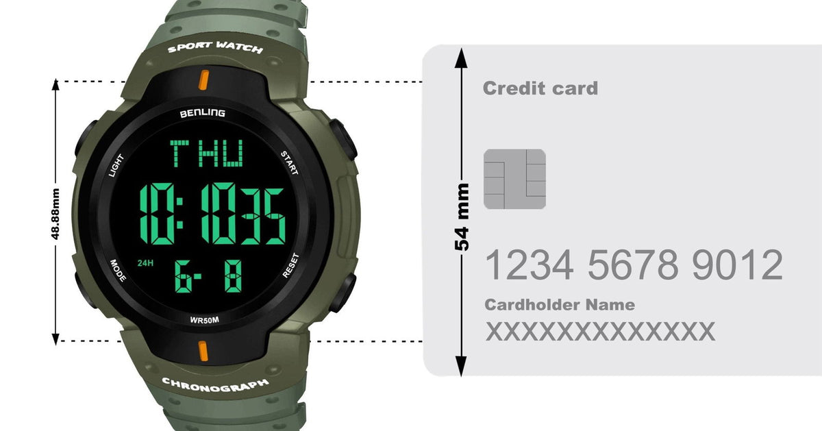 Multifunctional Digital Watches for Men | Waterproof | Calendar | Day Date Function | 6050 - Benling