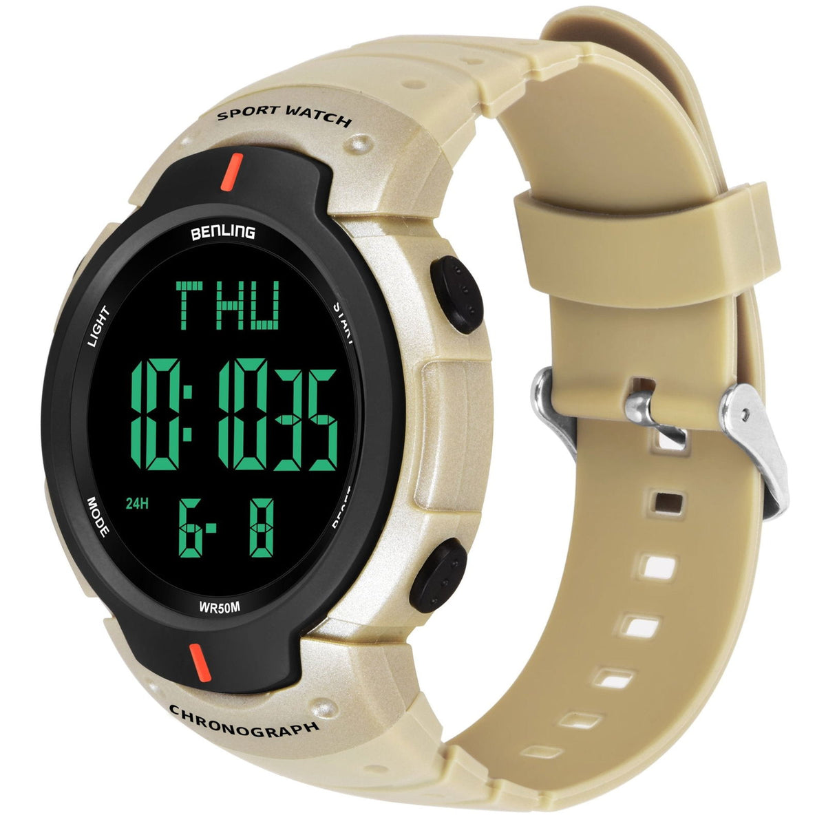 Multifunctional Digital Watches for Men | Waterproof | Calendar | Day Date Function | 6050 - Benling