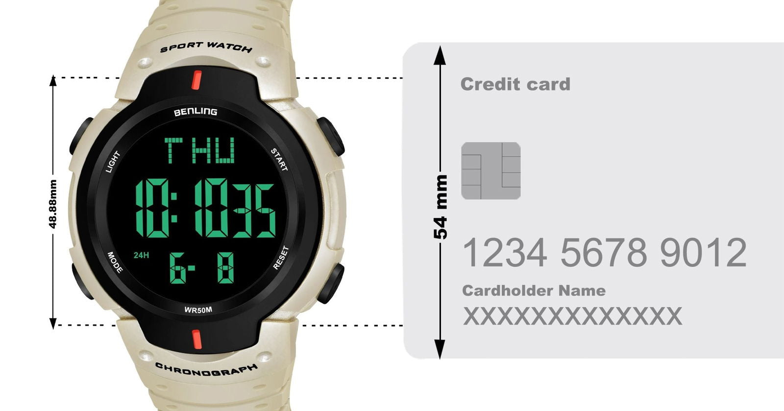 Multifunctional Digital Watches for Men | Waterproof | Calendar | Day Date Function | 6050