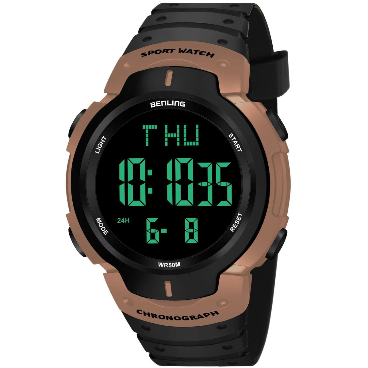 Multifunctional Digital Watches for Men | Waterproof | Calendar | Day Date Function | 6050 - Benling