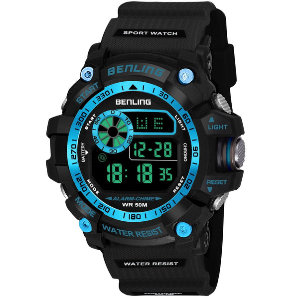 Multifunctional LED Digital Watch with Stopwatch-6064