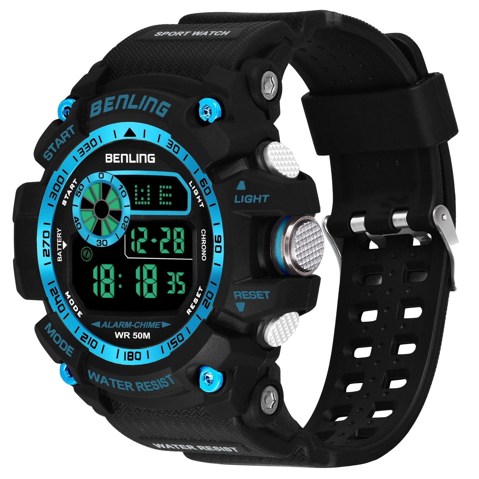 Multifunctional LED Digital Watch with Stopwatch-6064