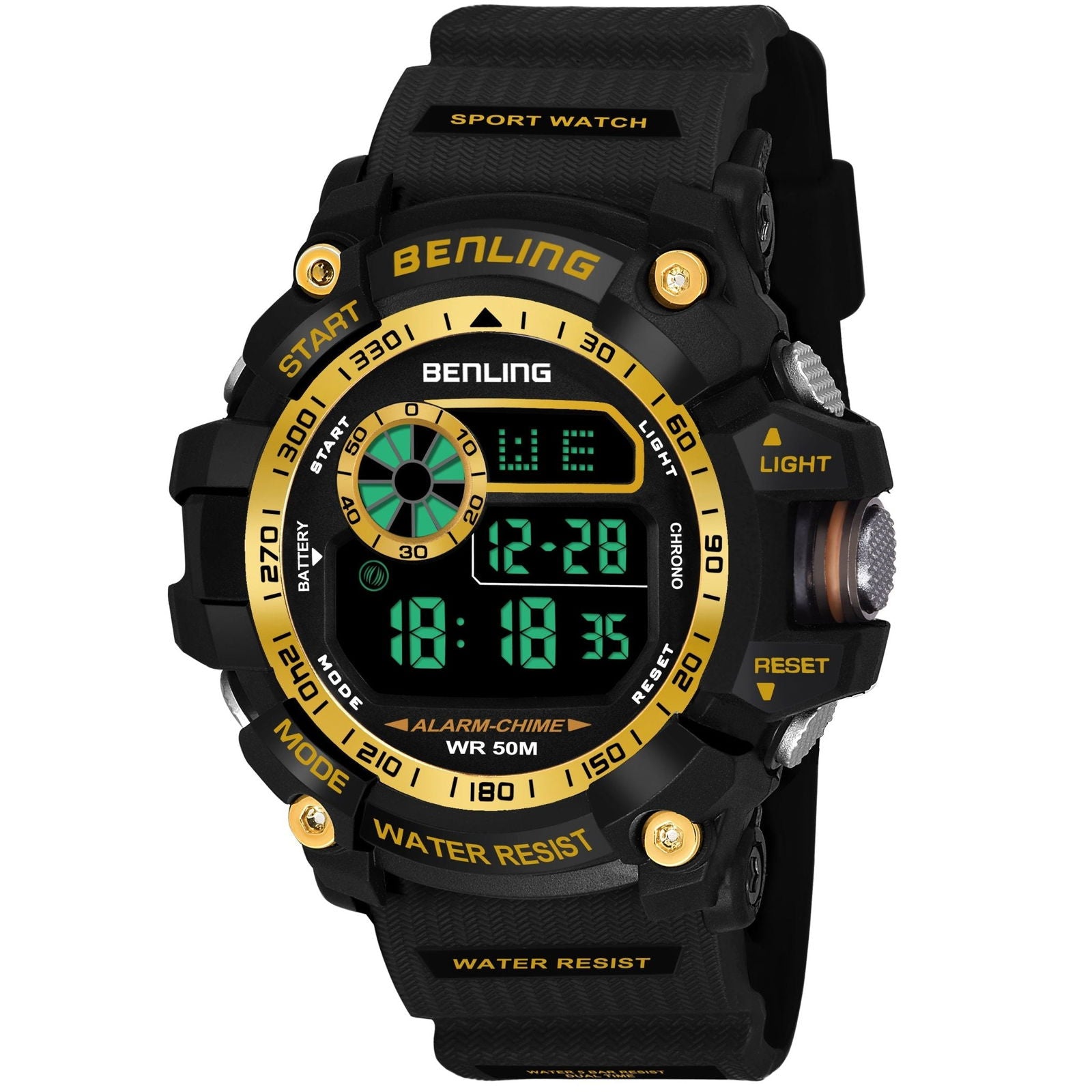 Multifunctional LED Digital Watch with Stopwatch-6064