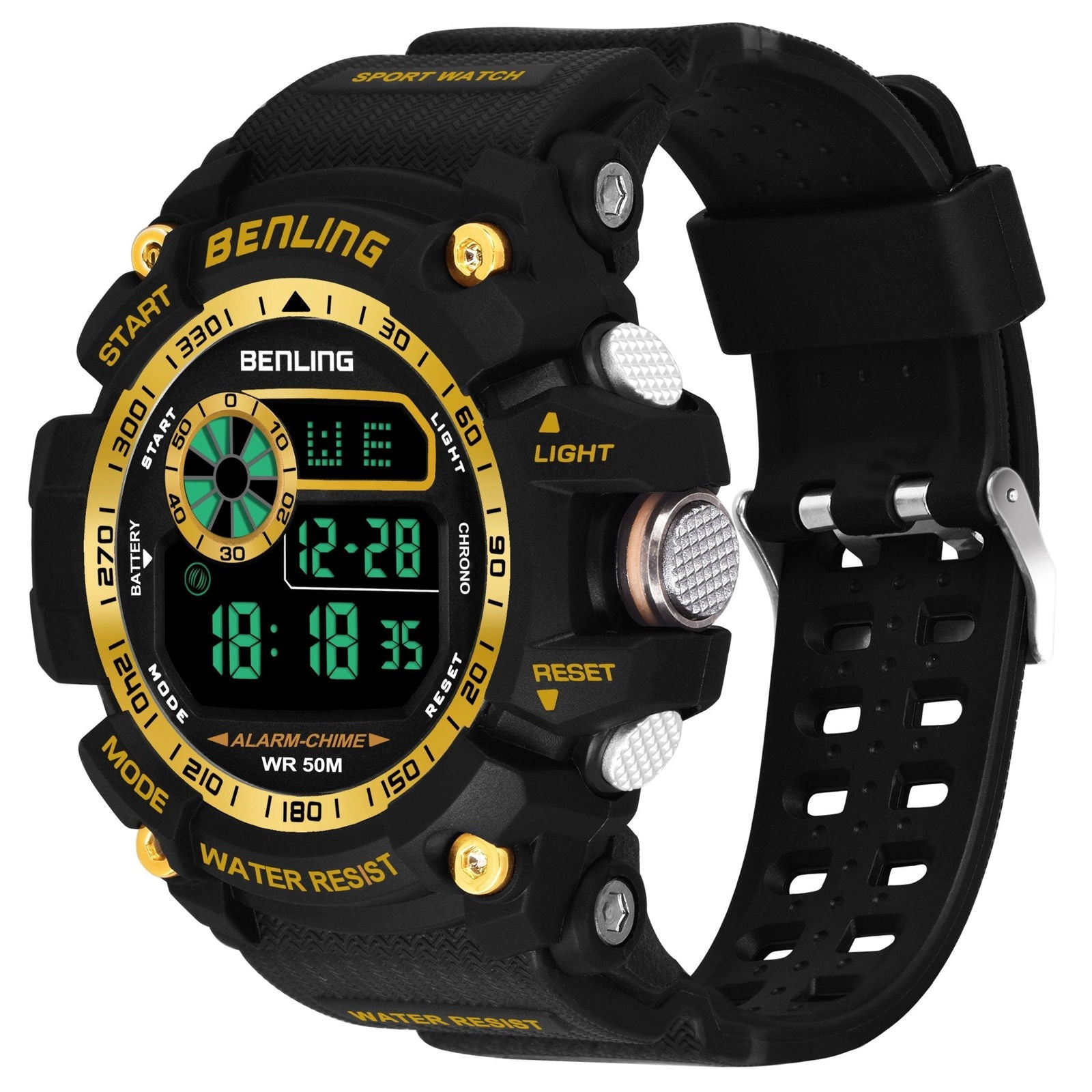 Multifunctional LED Digital Watch with Stopwatch-6064
