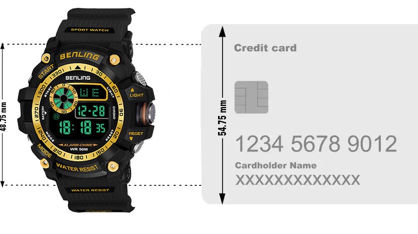 Multifunctional LED Digital Watch with Stopwatch-6064