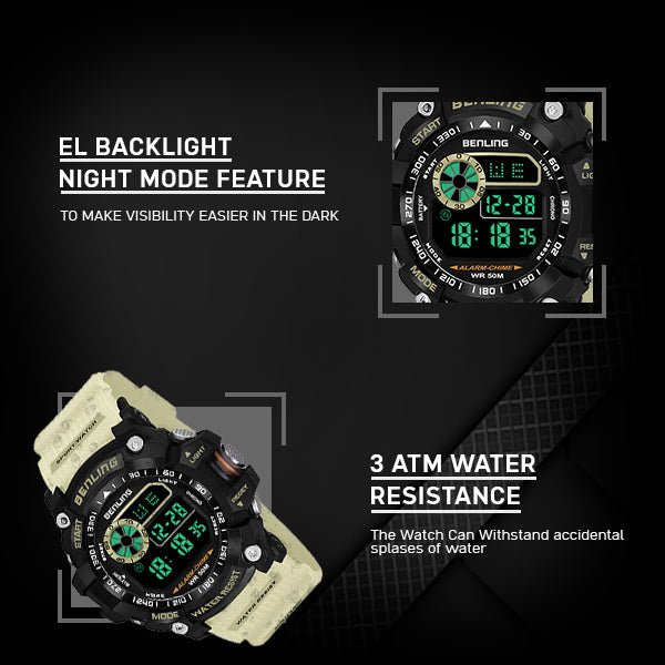 Multifunctional LED Digital Watch with Stopwatch-6064