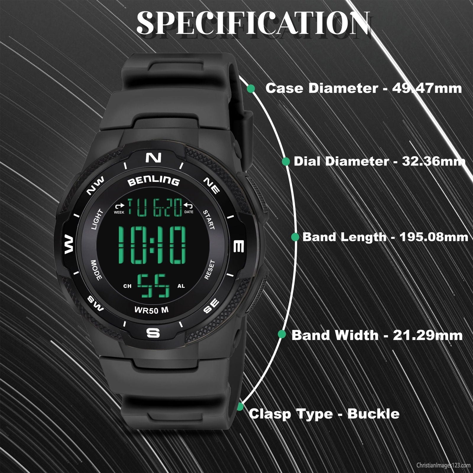 Rugged Digital Watch with Stopwatch Calendar Alarm | Sports- Formal Casual Wear | Rugged Digital Watch | 6052