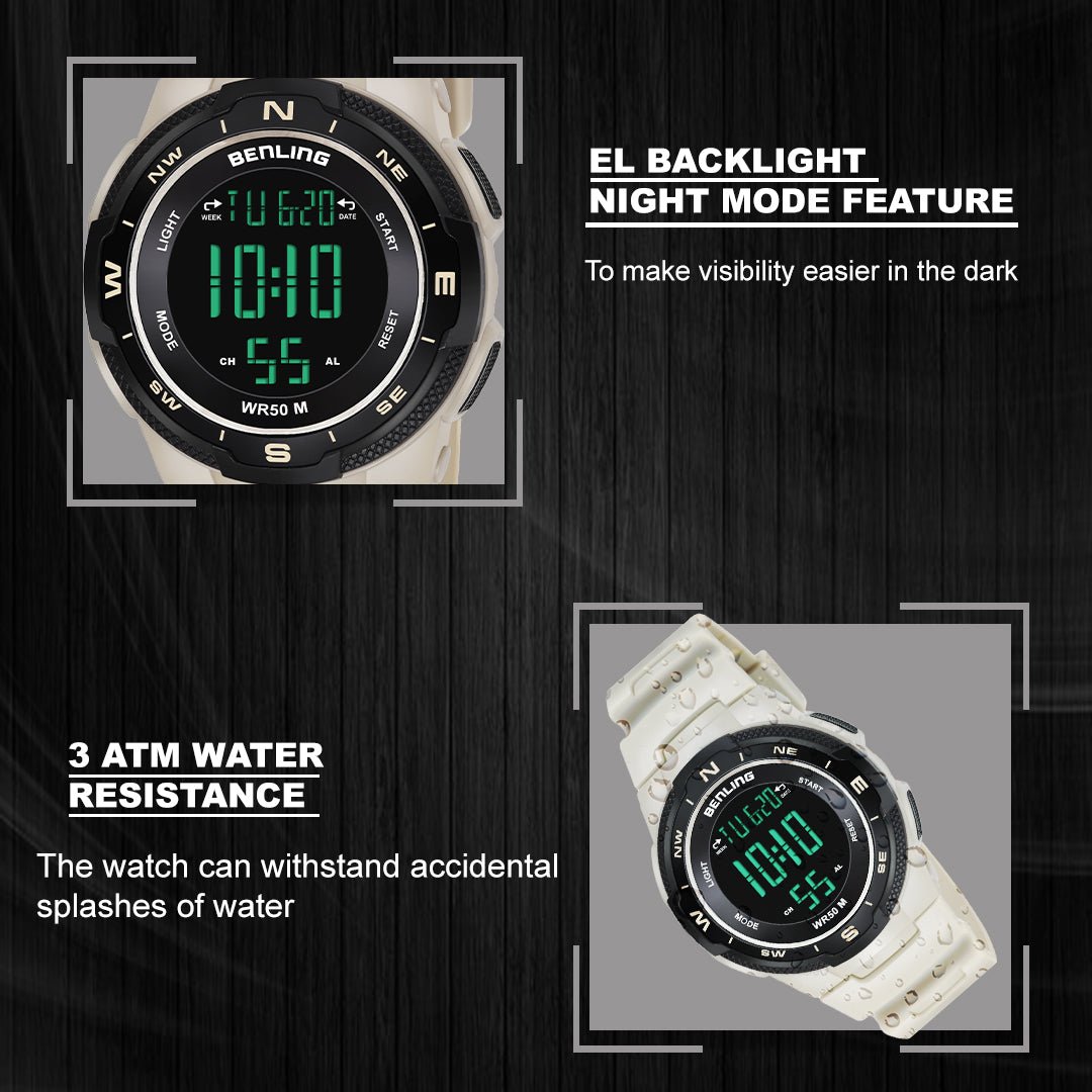 Rugged Digital Watch with Stopwatch Calendar Alarm | Sports- Formal Casual Wear | Rugged Digital Watch | 6052