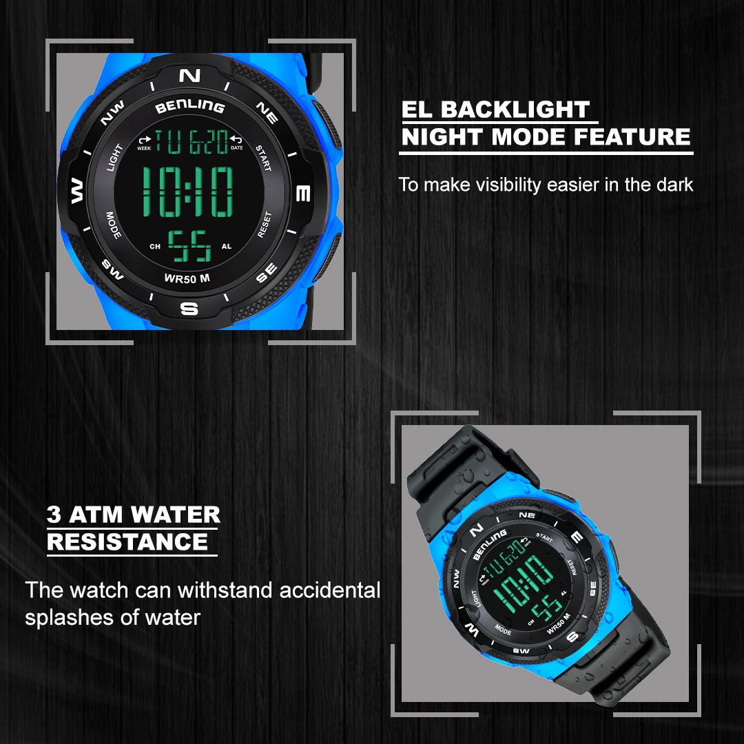 Rugged Digital Watch with Stopwatch Calendar Alarm | Sports- Formal Casual Wear | Rugged Digital Watch | 6052
