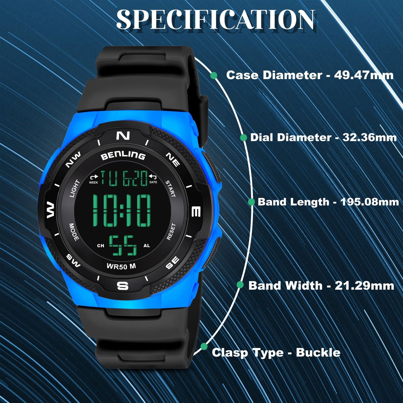 Rugged Digital Watch with Stopwatch Calendar Alarm | Sports- Formal Casual Wear | Rugged Digital Watch | 6052