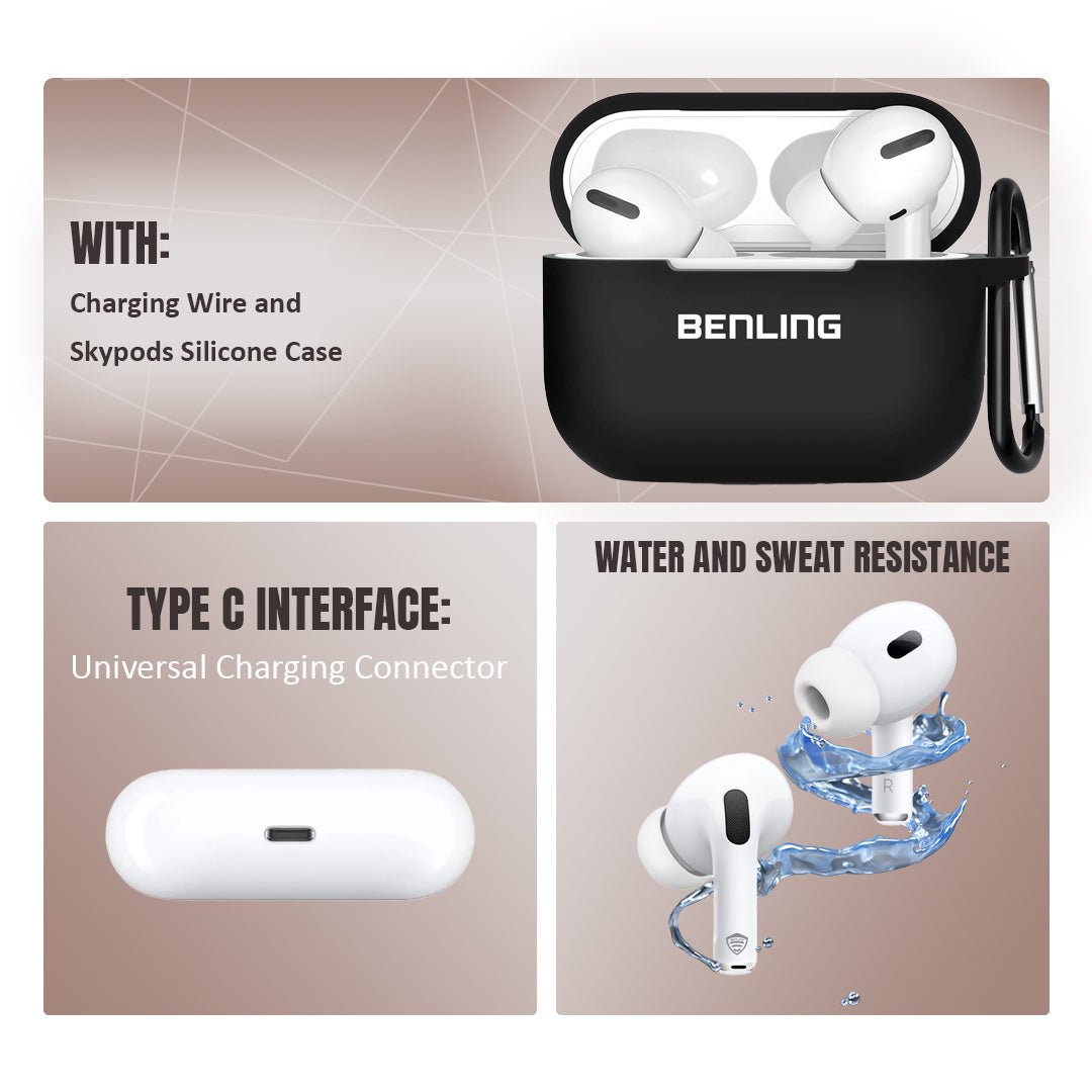 SkyPods with Noise Cancellation Bluetooth V5.3 Bluetooth