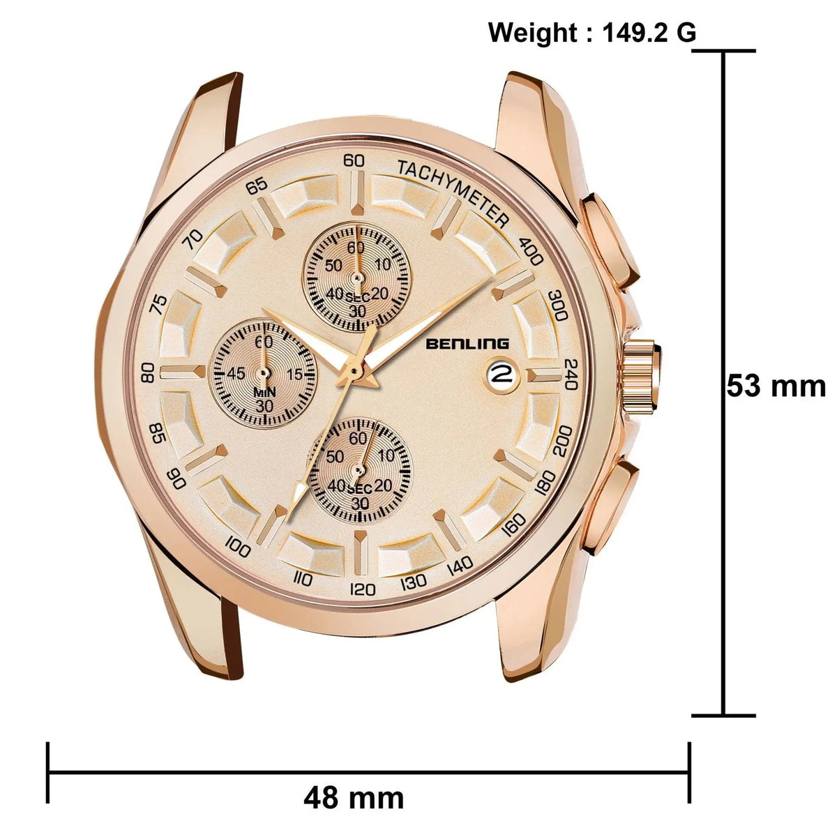 Stylish Stainless Steel chain formal | casual| Chronograph watch - Benling