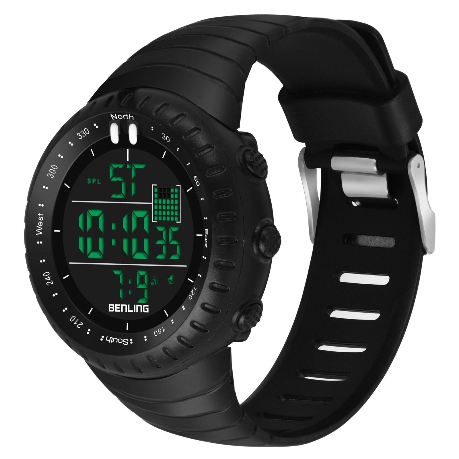 Vintage Collection Digital Watch for Men – Boys with Stopwatch | Calendar Alarm | EL Backlight | 6051