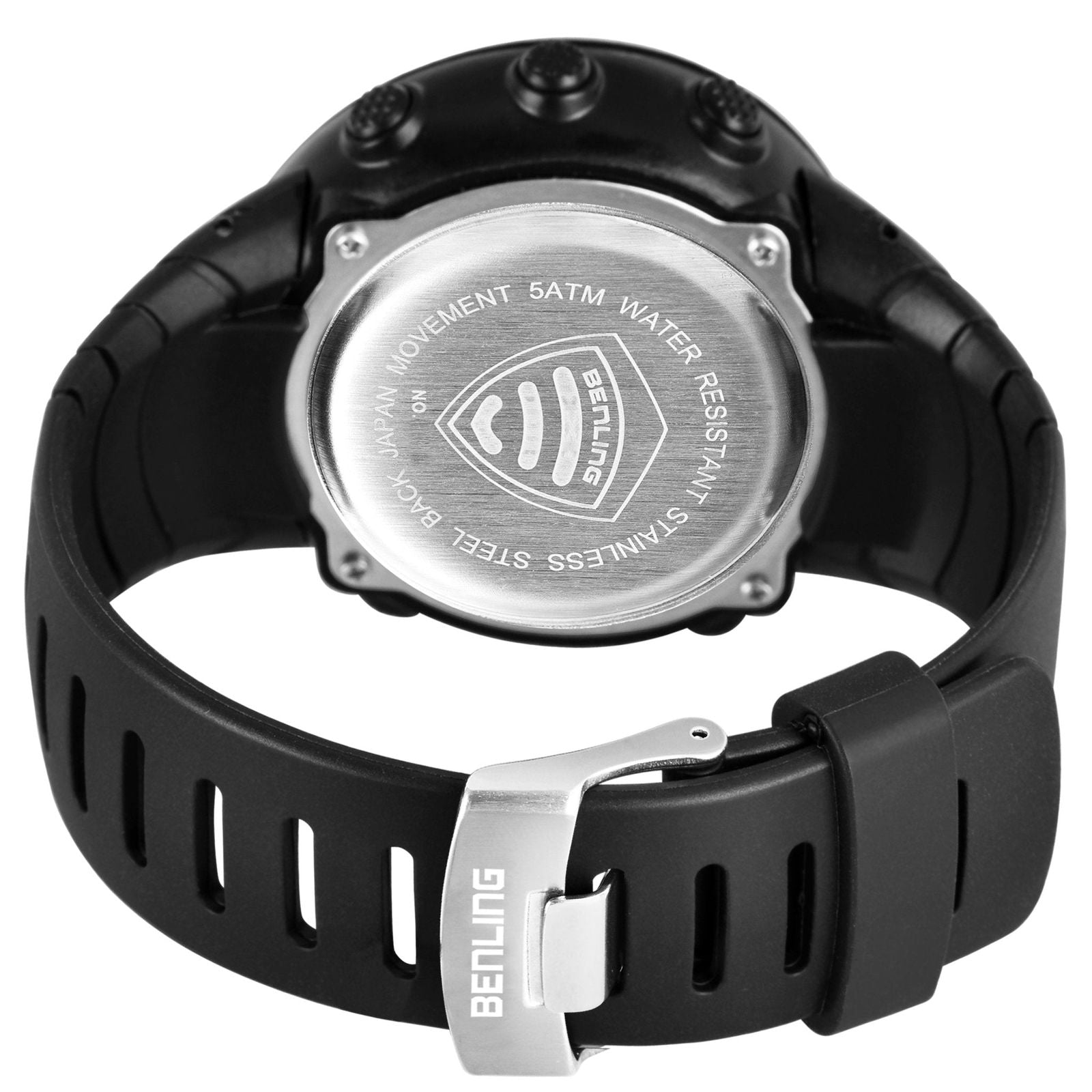 Vintage Collection Digital Watch for Men – Boys with Stopwatch | Calendar Alarm | EL Backlight | 6051