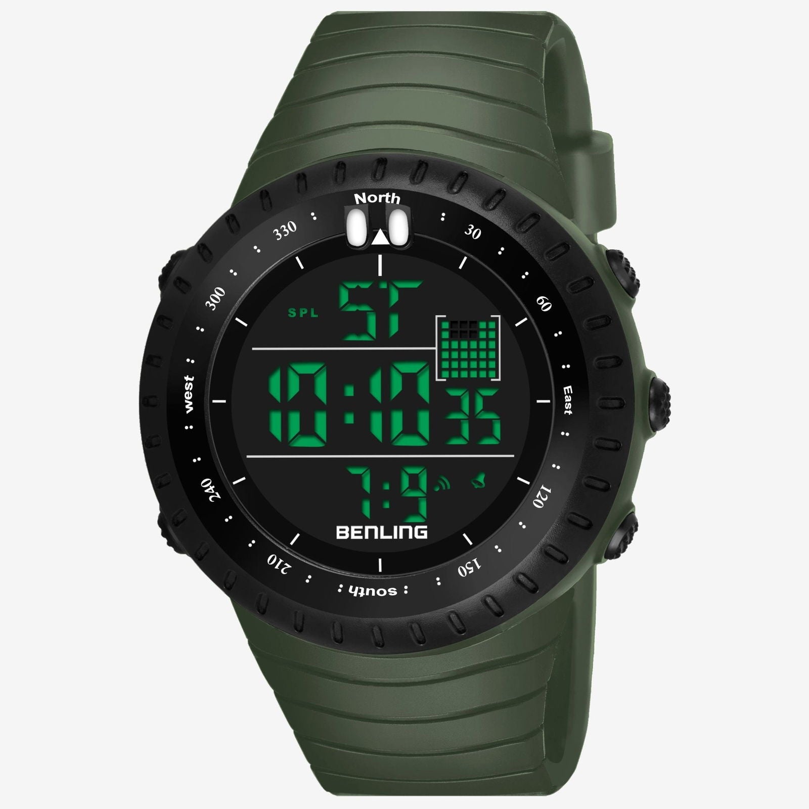 Vintage Collection Digital Watch for Men – Boys with Stopwatch | Calendar Alarm | EL Backlight | 6051