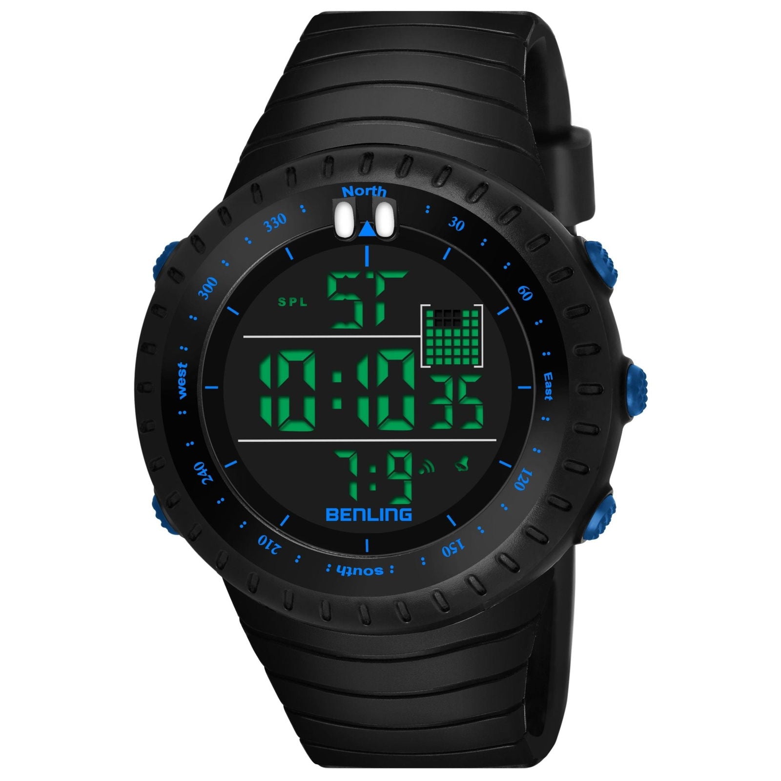 Vintage Collection Digital Watch for Men – Boys with Stopwatch | Calendar Alarm | EL Backlight | 6051