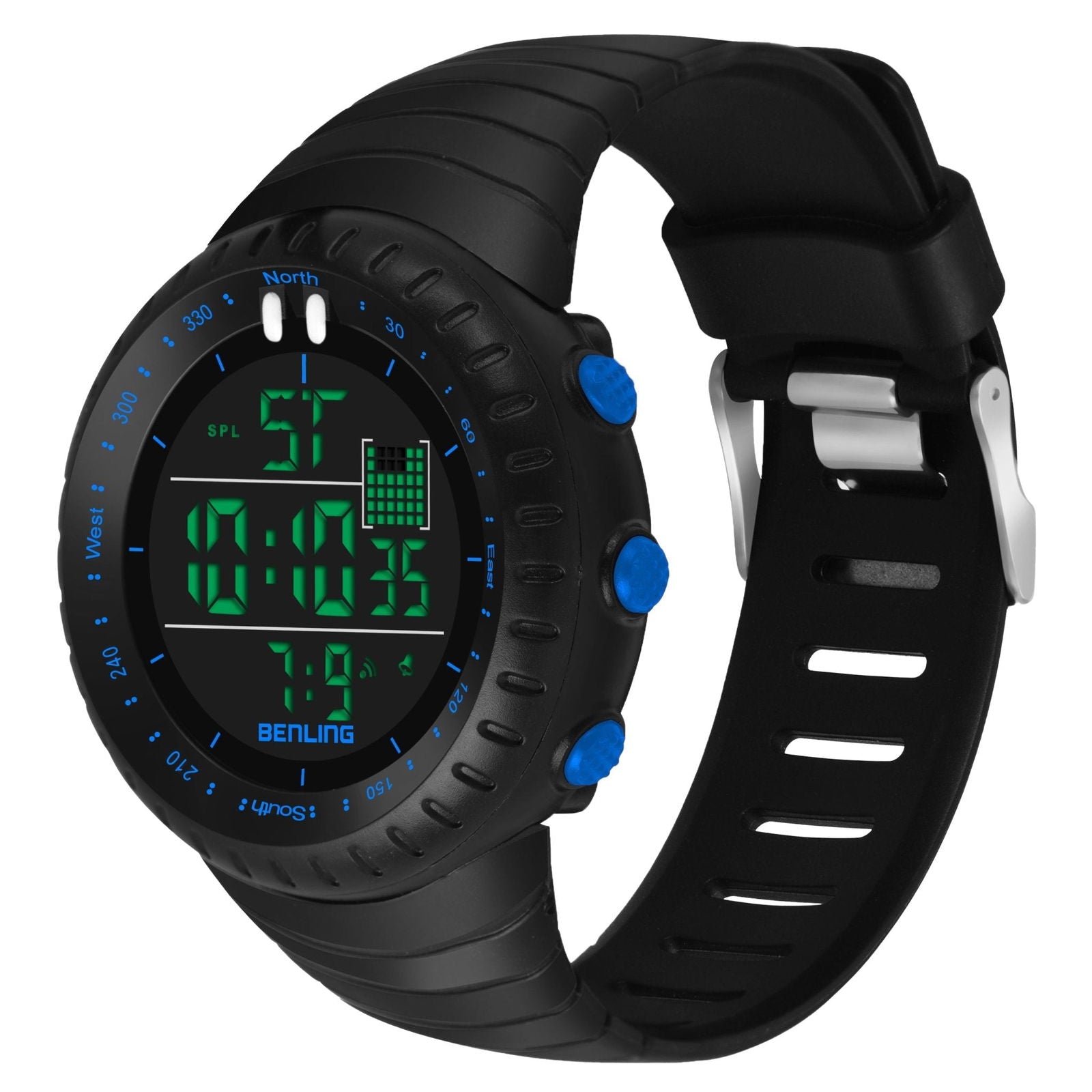 Vintage Collection Digital Watch for Men – Boys with Stopwatch | Calendar Alarm | EL Backlight | 6051