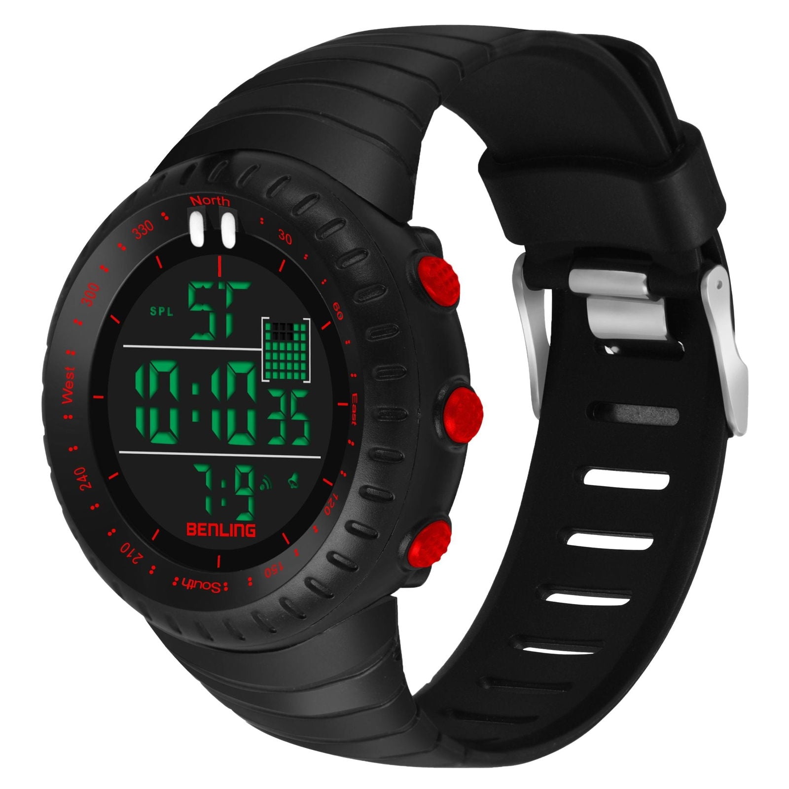 Vintage Collection Digital Watch for Men – Boys with Stopwatch | Calendar Alarm | EL Backlight | 6051