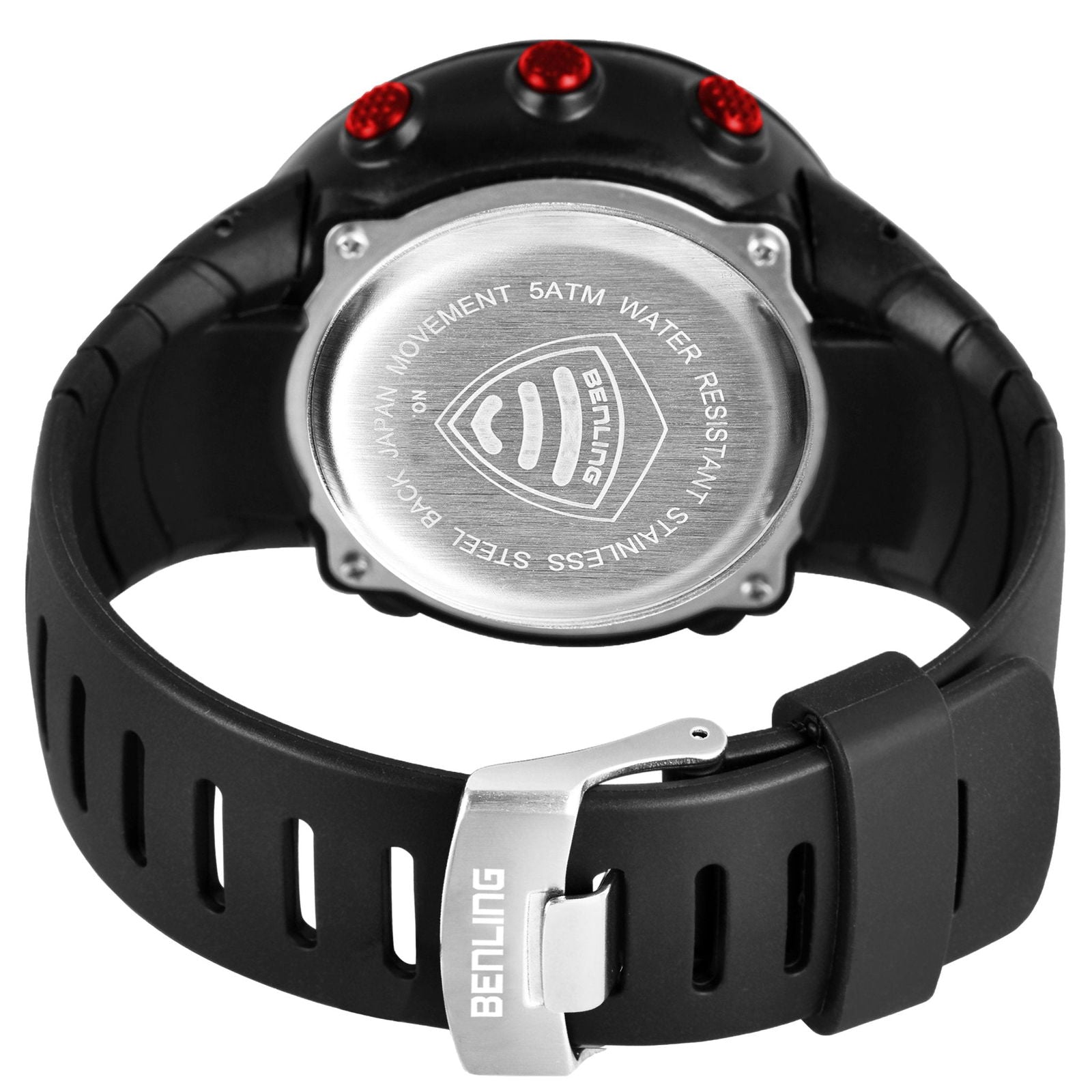 Vintage Collection Digital Watch for Men – Boys with Stopwatch | Calendar Alarm | EL Backlight | 6051